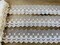 Kitcheniva 2.5" Wide Bright White Floral Embroidered Lace Mesh